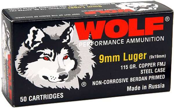 WOLF 9MM 115G FMJ 50BX