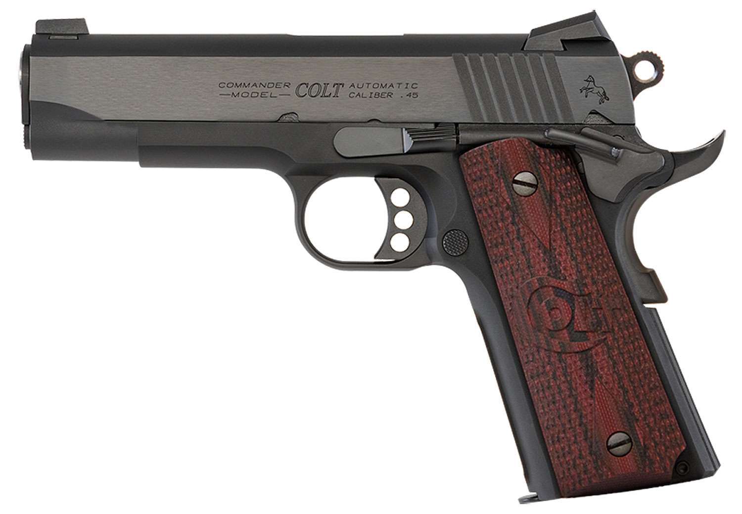Colt Mfg O4840XE 1911 Lightweight Commander 45 ACP 4.25" 8+1 Blued Black Ch-img-0