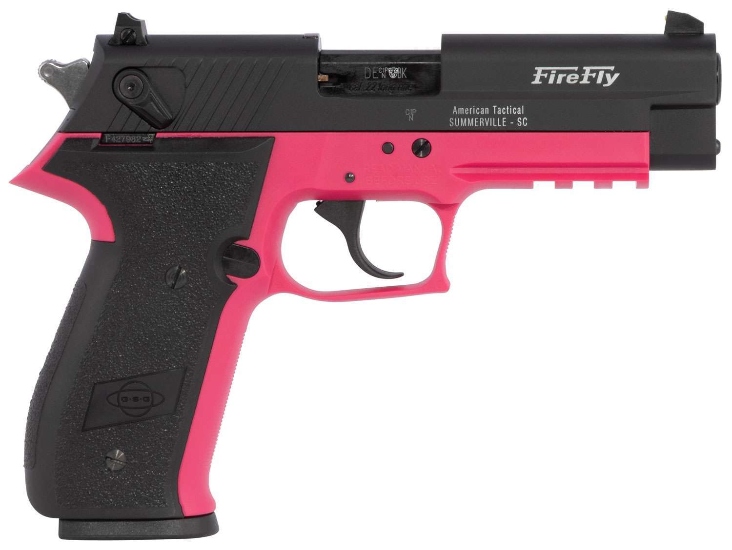GSG GERG2210FFP FireFly 22LR 4 10+1 Pink Black 853267007028-img-0