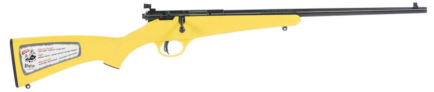 Savage 13805 Rascal Youth 22 LR 1 16.10" Yellow Blued Right Youth/Compact H-img-0