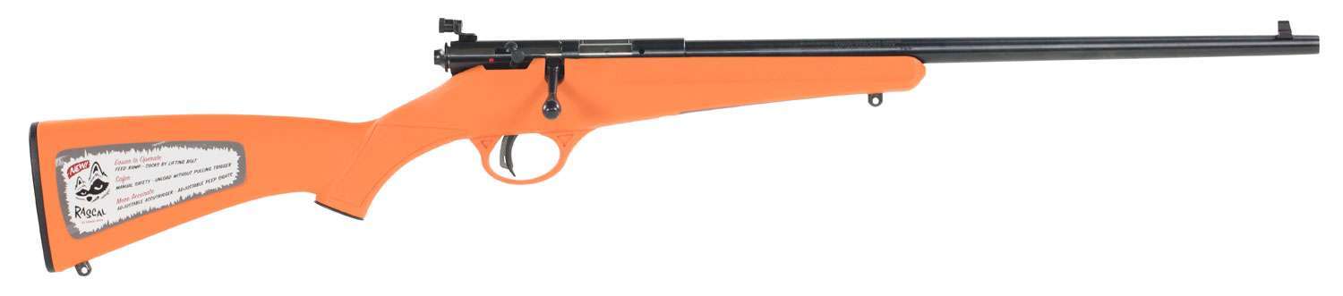 Savage 13810 Rascal Youth 22 LR 1 16.10" Orange Blued Right Youth/Compact H-img-0