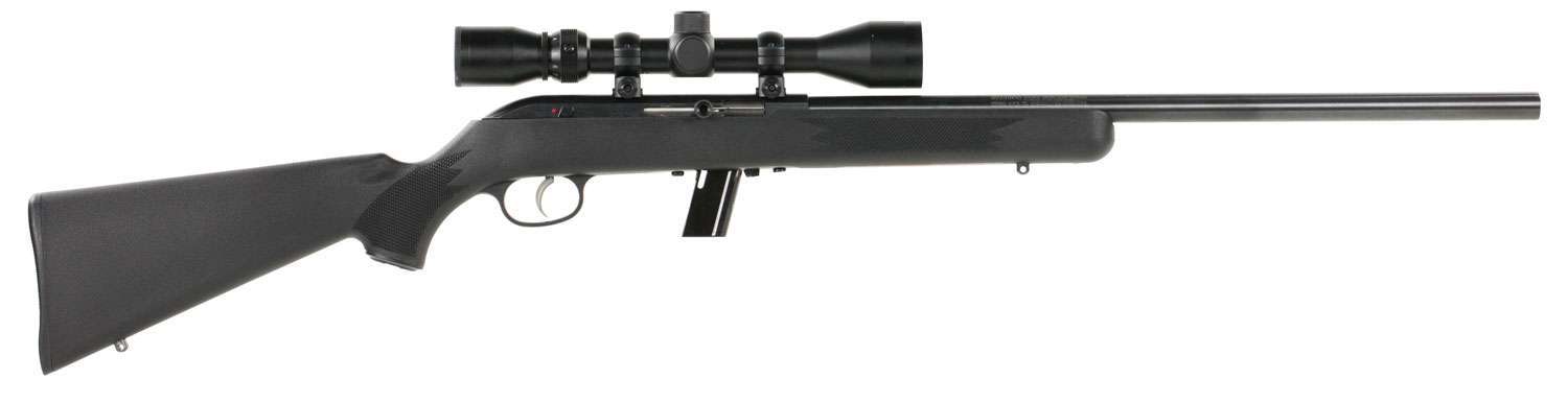 Savage 45100 64 FVXP with Scope 22 LR 10+1 20.50" Black Matte Blued Right H-img-0