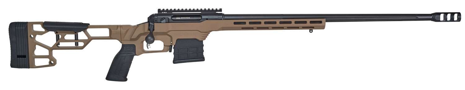 Savage 57566 10/110 Precision 338 Lapua Mag 24" 5+1 Black Flat Dark Earth C-img-0