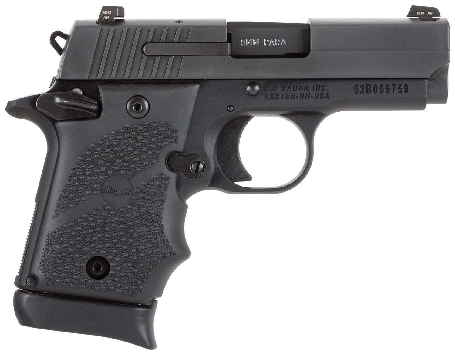 Sig Sauer 798681443352 P938 Micro-Compact BRG 9mm 3 7+1 Black Nitron Stainl-img-0
