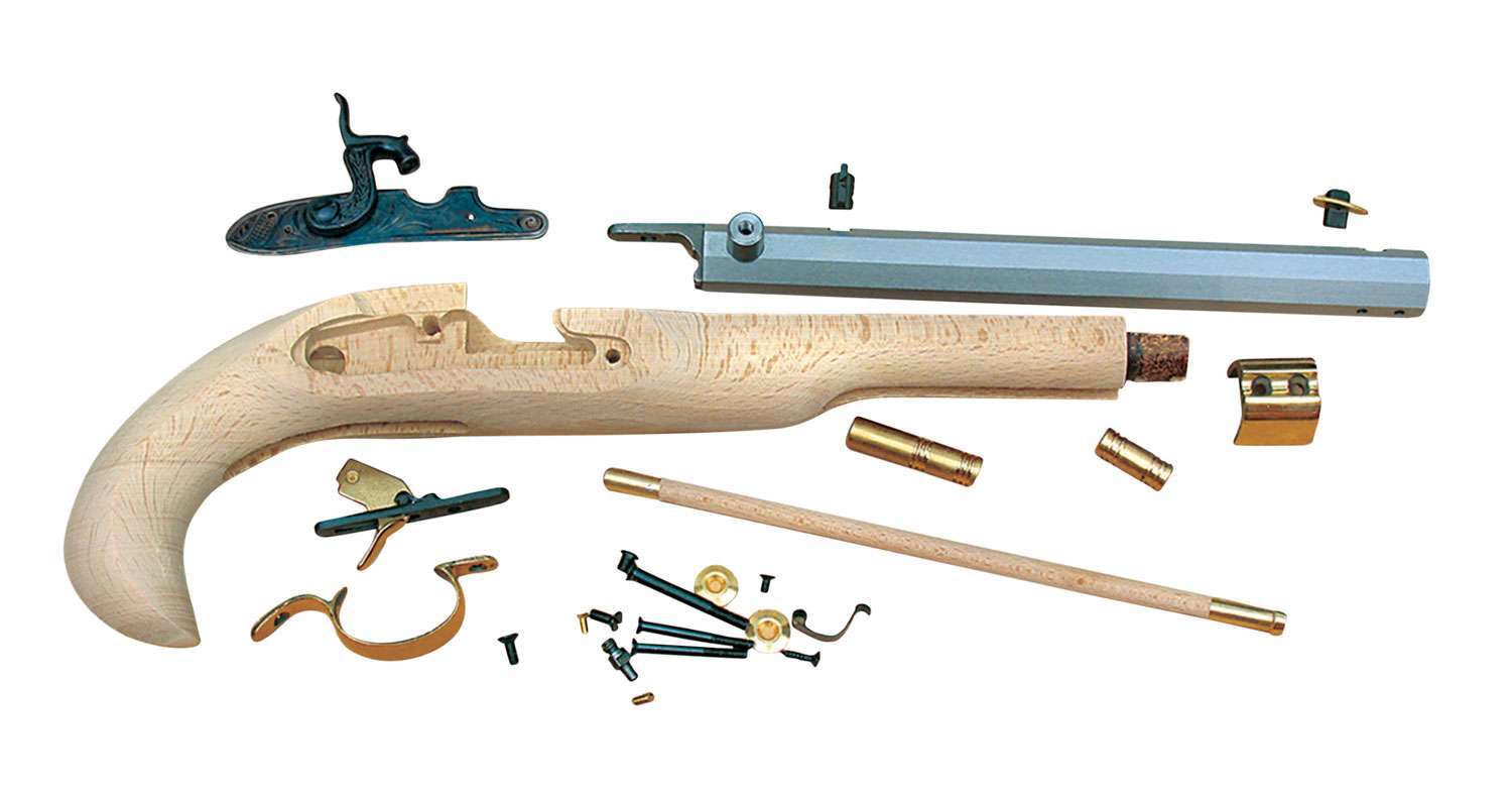 Trad KP50602 Kentucky Pistol Kit Cap Lock 50 BlkPwdr 10" Fxd Sights H-Wood-img-0