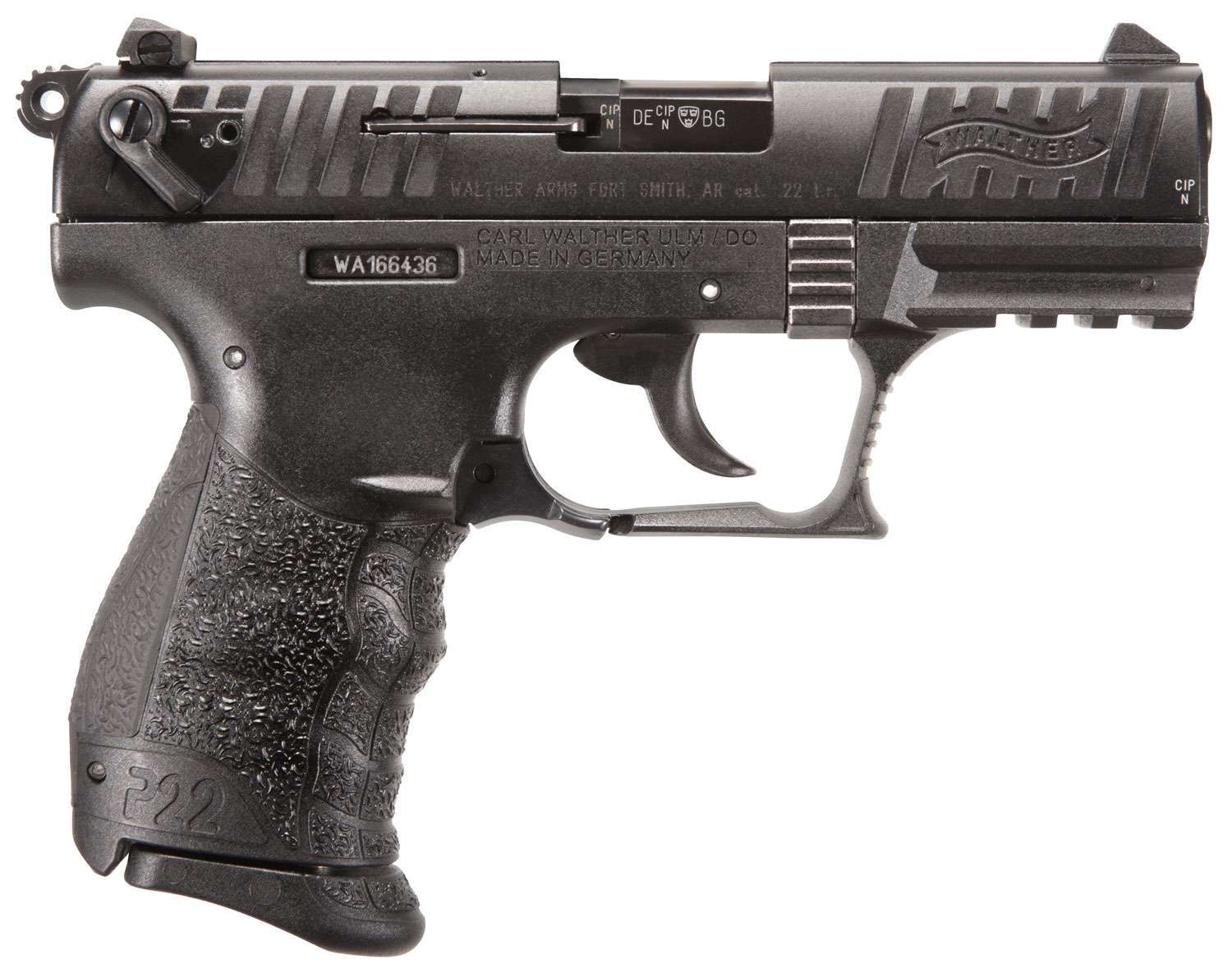 Walther Arms 5120700 P22 Q 22 LR 3.42" 10+1 Black Interchangeable Backstrap-img-0